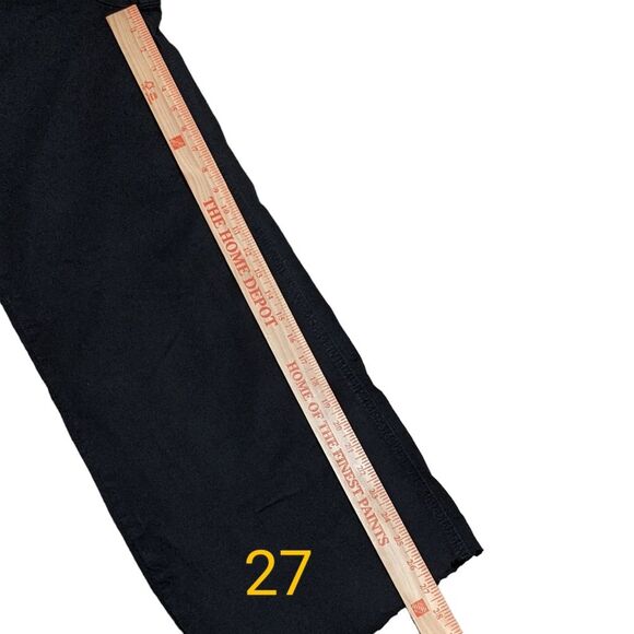 Maeve Anthropologie High waisted Wide-Leg Flare Pants black zip FLAW 28 - Picture 5 of 12